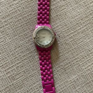 Buy one get one 50% off 
Pink Sophia Watch with Rhinestone Bezel